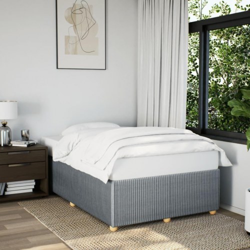Sengeramme uden madras 120x190 cm stof enkeltseng lysegrå