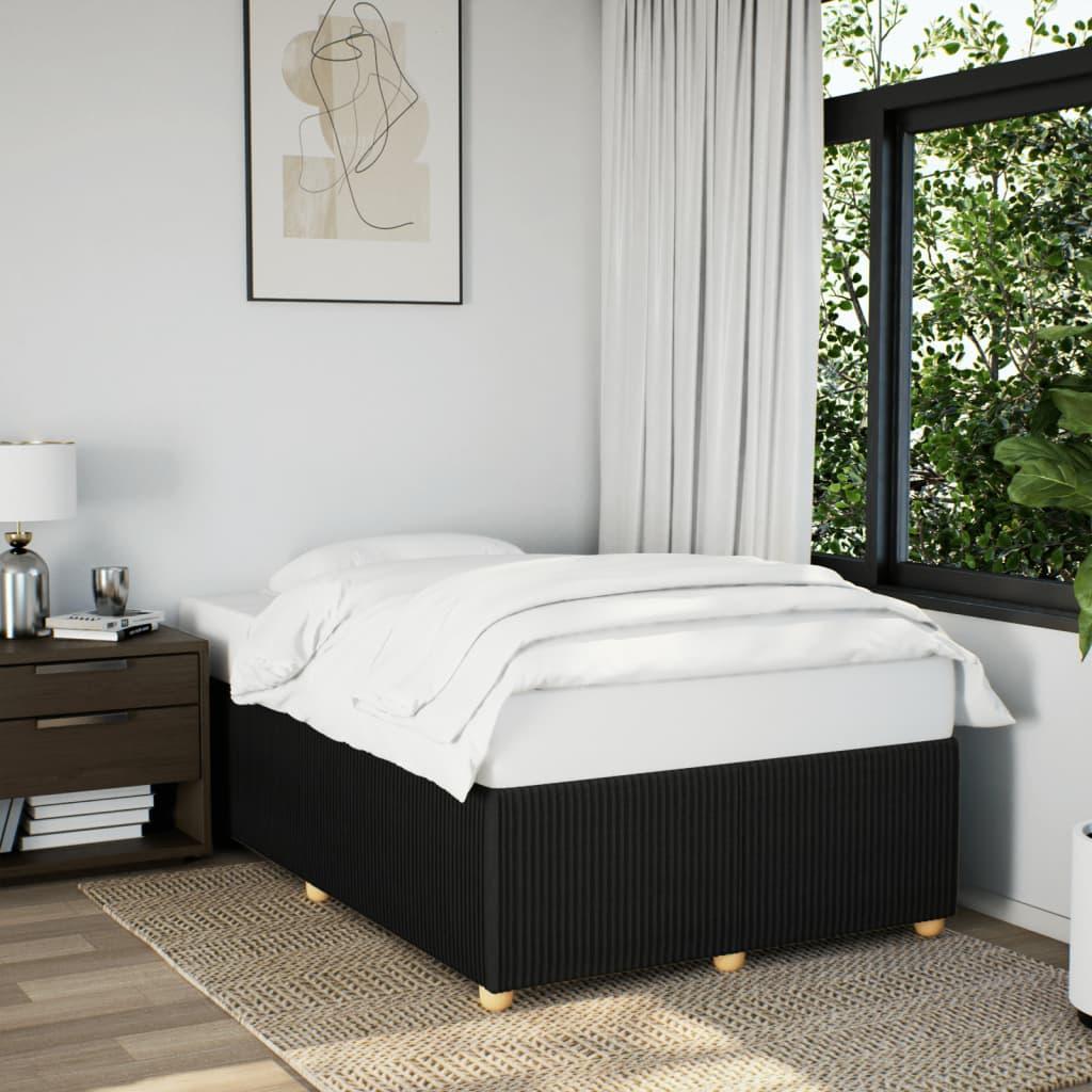 Sengeramme Uden Madras Stof - Sort / 120 x 190 cm
