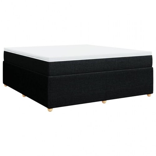 Kontinentalseng med madras 180x200 cm stof sort