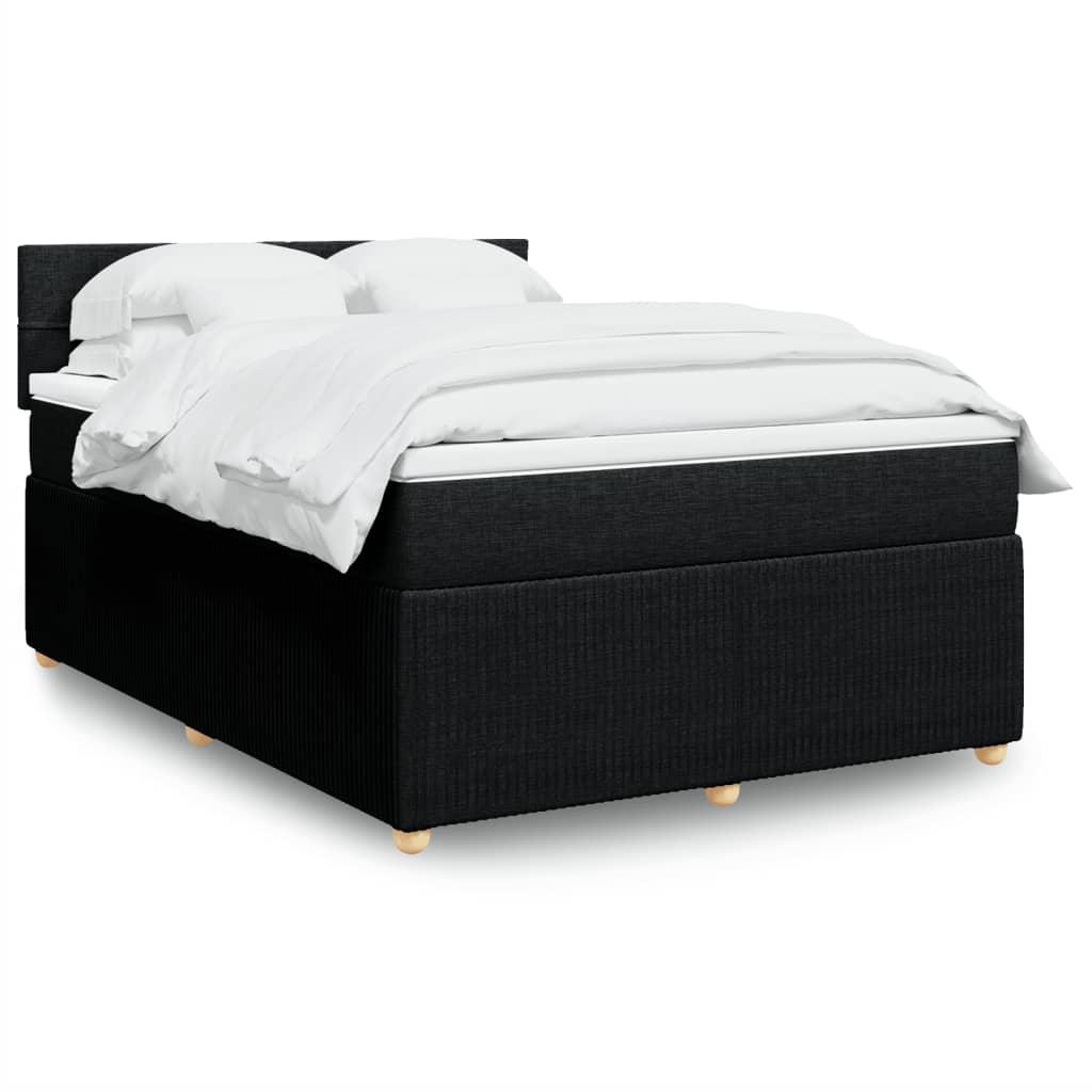 Kontinentalseng Med Madras Stof Sort - Blok med firkanter / 140 x 190 cm