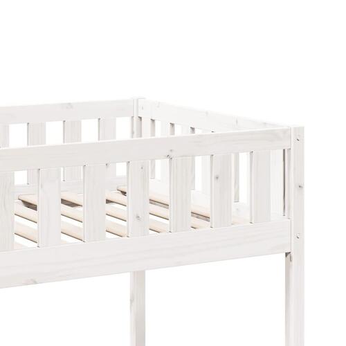 Juniorseng uden madras 80x200 cm massivt fyrretræ hvid