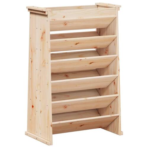 Plantevæg 69x40x101,5 cm 6 niveauer massivt fyrretræ