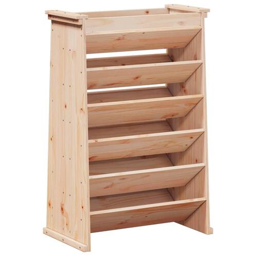 Plantevæg 69x40x101,5 cm 6 niveauer massivt fyrretræ