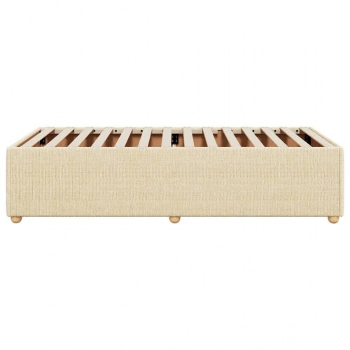 Sengeramme 90 x 200 cm i stof - cremefarvet