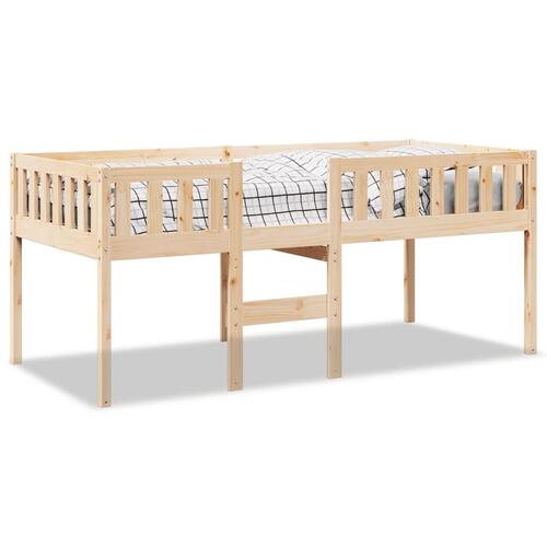Juniorseng uden madras 90x200 cm massivt fyrretræ