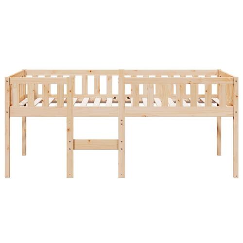 Juniorseng uden madras 90x200 cm massivt fyrretræ