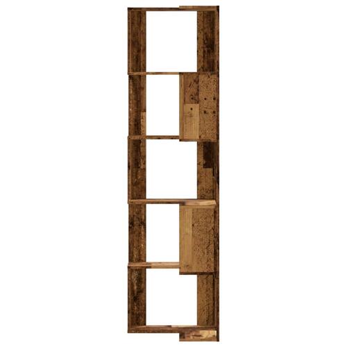 Bogreol til hjørne 50x50x179 cm 5 hylder konstrueret træ