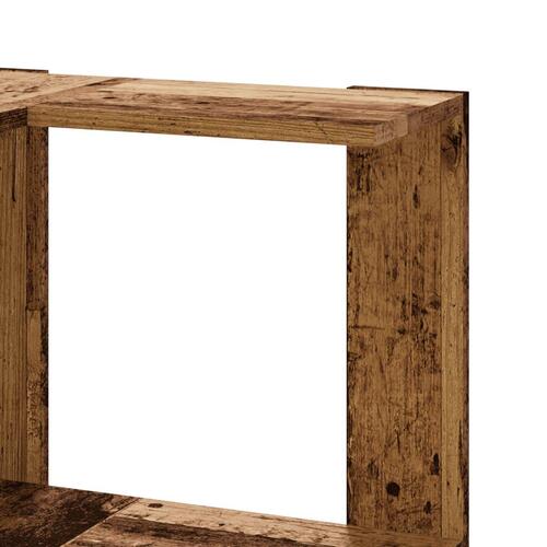 Bogreol til hjørne 50x50x179 cm 5 hylder konstrueret træ