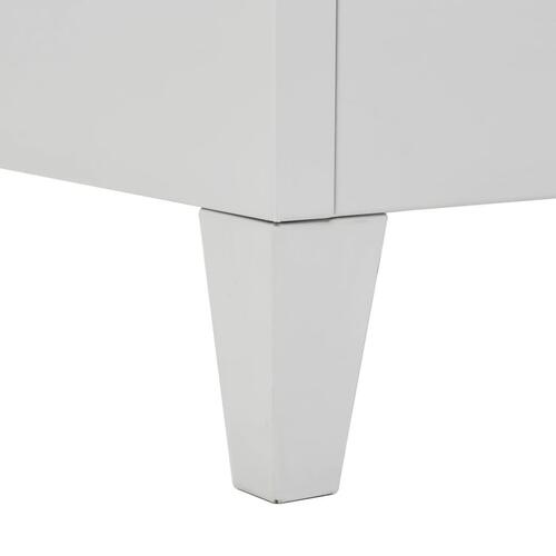 Skab med bøjlestang blå og grå 110 x 45 x 180 cm metal
