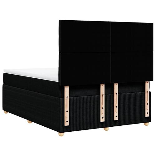 Kontinentalseng med madras 140x200 cm stof sort