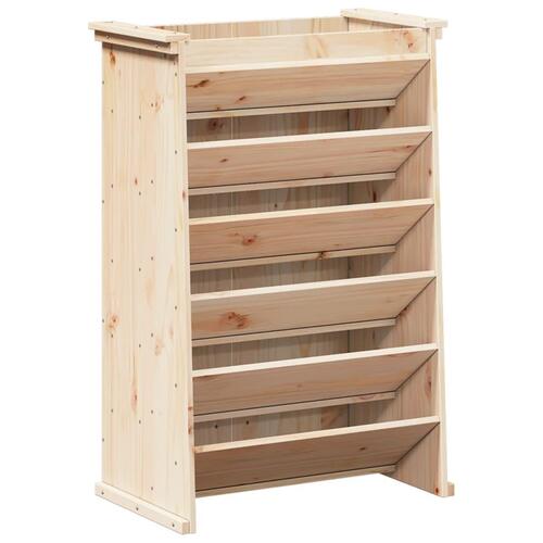 Plantevæg 69x40x101,5 cm 6 niveauer massivt fyrretræ
