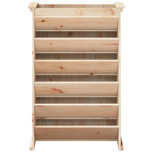 Plantevæg 69x40x101,5 cm 6 niveauer massivt fyrretræ