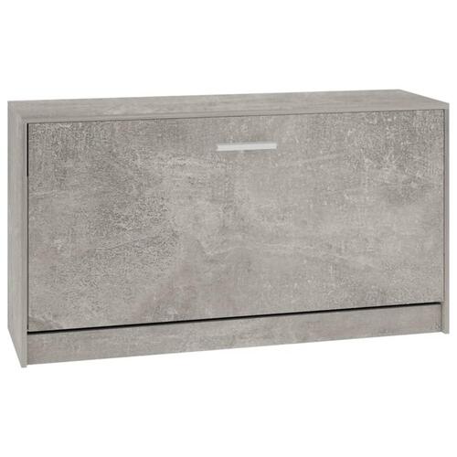 Skobænk 80x24x45 cm konstrueret træ betongrå