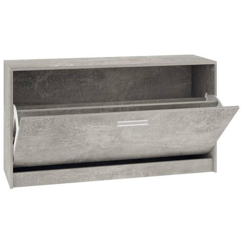 Skobænk 80x24x45 cm konstrueret træ betongrå