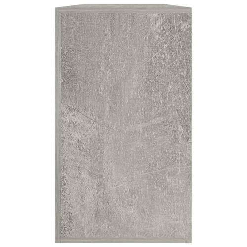 Skobænk 80x24x45 cm konstrueret træ betongrå