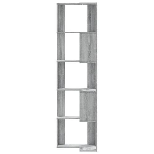 Bogreol til hjørne 80x30x154 cm 5 hylder konstrueret træ