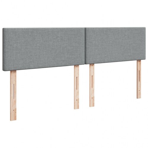 Kontinentalseng 180x200 cm stof lysegrå