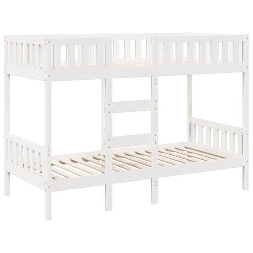 Køjeseng 90x190 cm massivt fyrretræ hvid