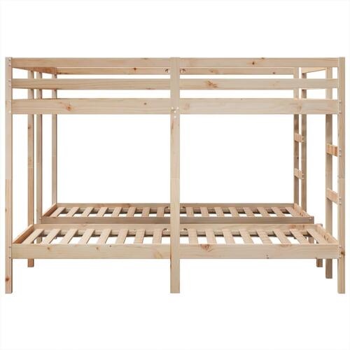 Tredobbelt køjeseng 140x200/70x140 cm massivt fyrretræ