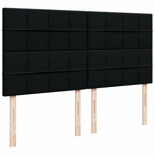 Kontinentalseng med madras 180x200 cm stof sort
