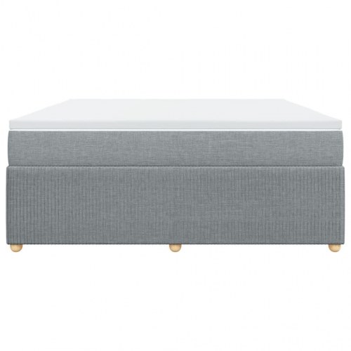 Kontinentalseng 180x200 cm stof lysegrå