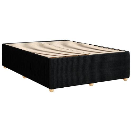 Kontinentalseng med madras 140x200 cm stof sort