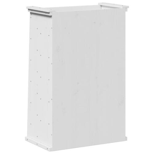 Plantevæg 69x40x101,5 cm 6 niveauer massivt fyrretræ hvid