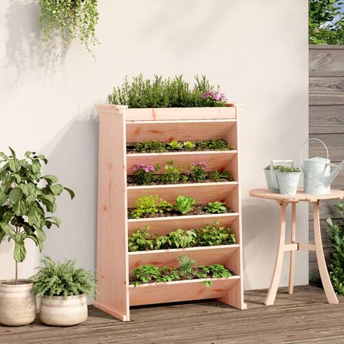 Plantevæg 69x40x101,5 cm 6 niveauer massivt douglasgran