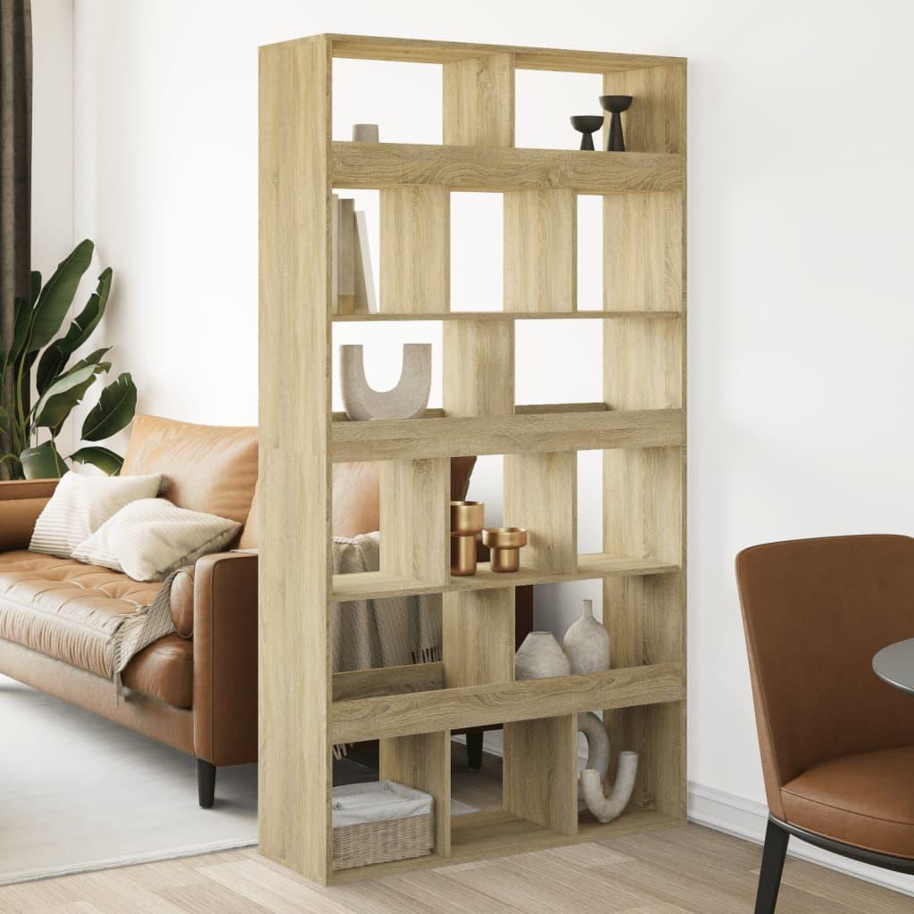 Rumdeler 100x33x187,5 cm konstrueret træ sonoma-eg