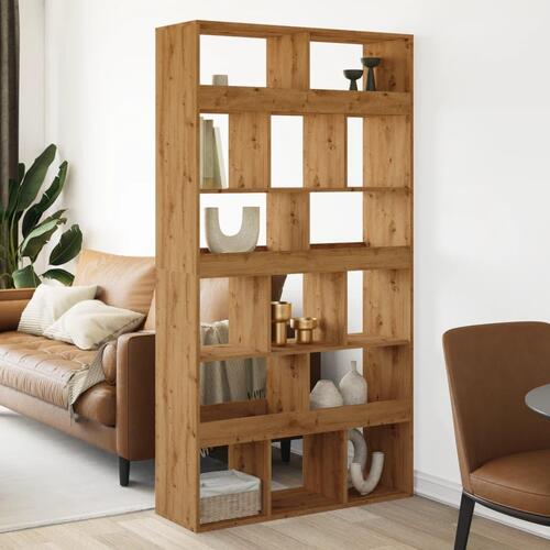 Rumdeler 100x33x187,5 cm konstrueret træ egetræsfarve