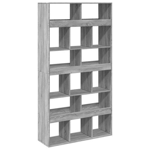 Rumdeler 100x33x187,5 cm konstrueret træ grå sonoma-eg