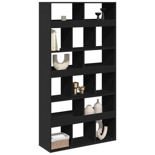 Rumdeler 100x33x187,5 cm konstrueret træ sort