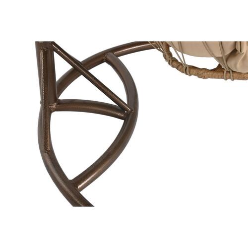 Hængende havestol Home ESPRIT Mørkebrun Lys brun Stål syntetisk Rattan 130 x 61 x 117 cm