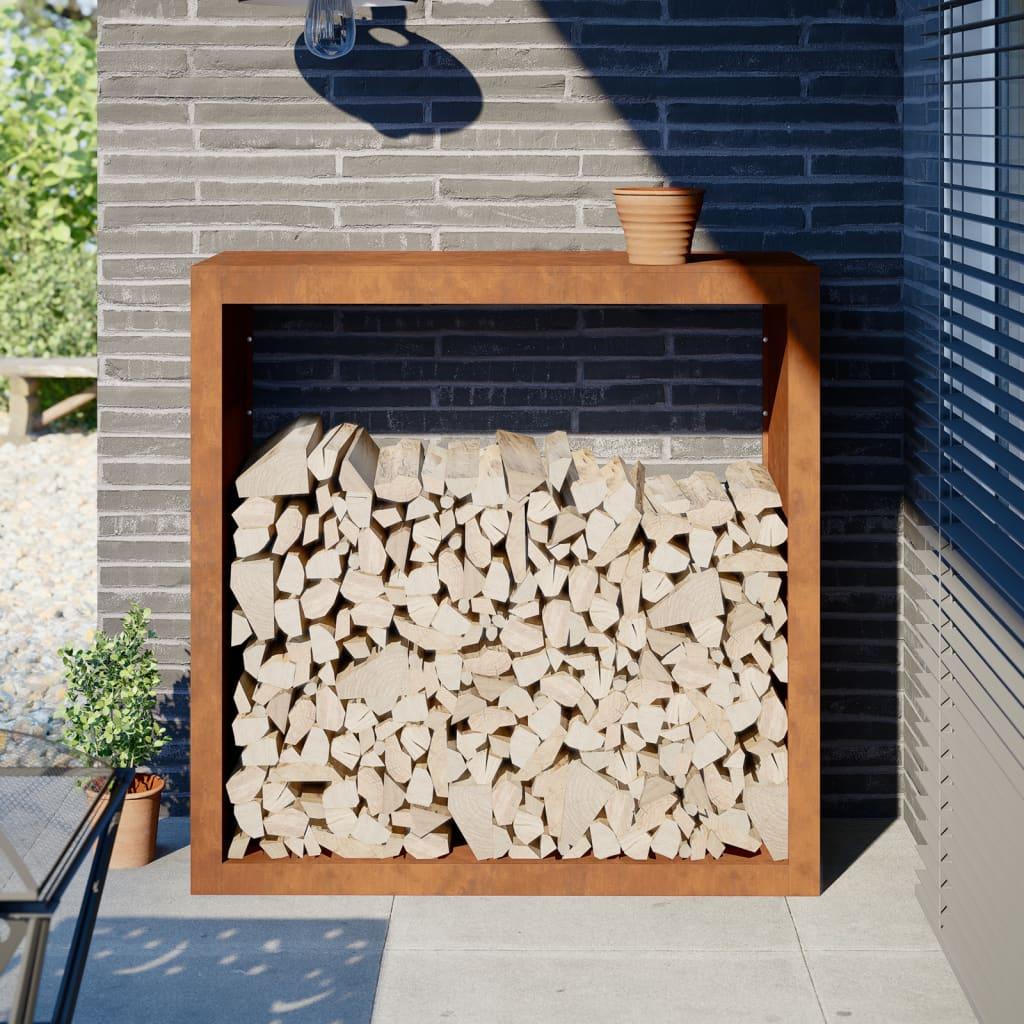 Brændereol 100x40x100 cm i vejrbestandigt stål
