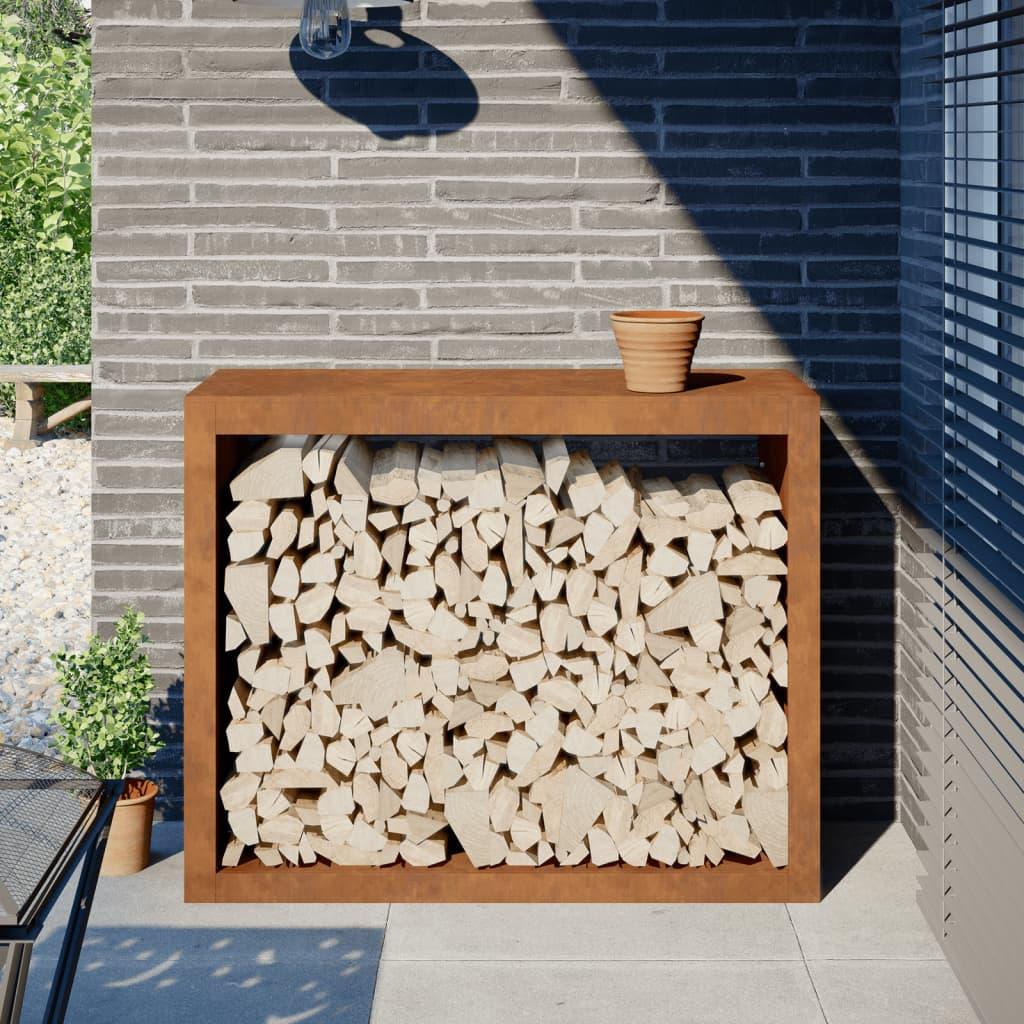 Brændereol 100x40x80 cm i vejrbestandigt stål