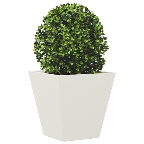 Plantekasse i stål 30 x 30 x 30 cm - hvid