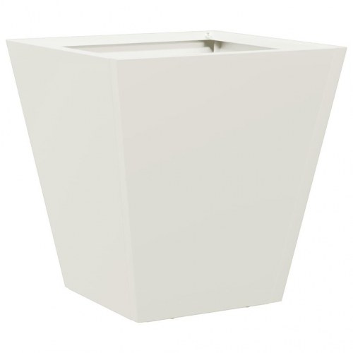 Plantekasse i stål 30 x 30 x 30 cm - hvid