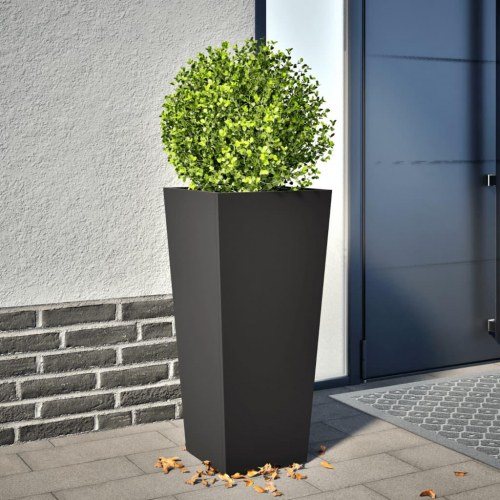 Plantekrukke i stål 35 x 35 x 75 cm - sort