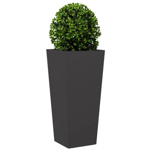 Plantekrukke i stål 35 x 35 x 75 cm - sort