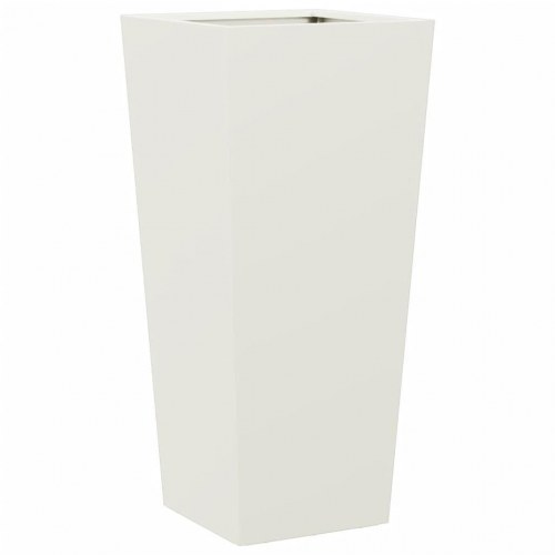 Plantekrukke i stål 35 x 35 x 75 cm - hvid
