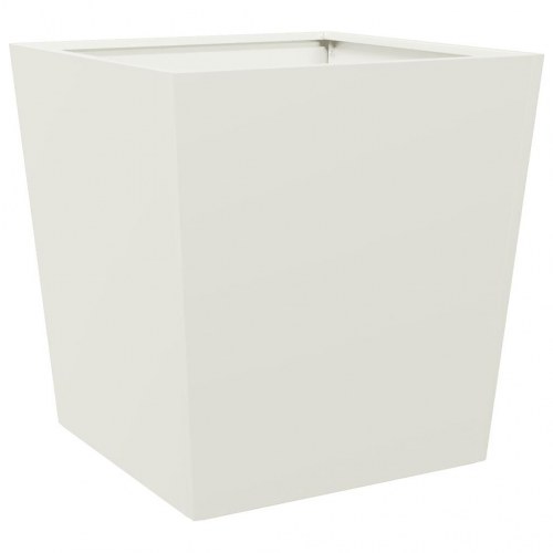 Plantekasse i stål 50 x 50 x 50 cm - hvid