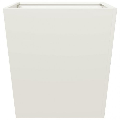Plantekasse i stål 50 x 50 x 50 cm - hvid