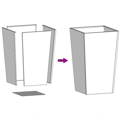 Plantekrukke 45x45x75 cm stål sort