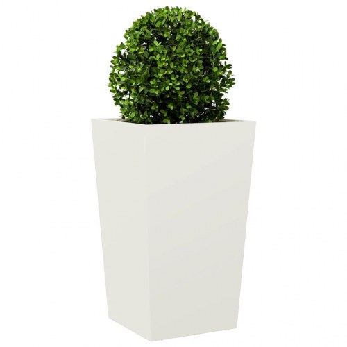 Plantekrukke i stål 45 x 45 x 75 cm - hvid