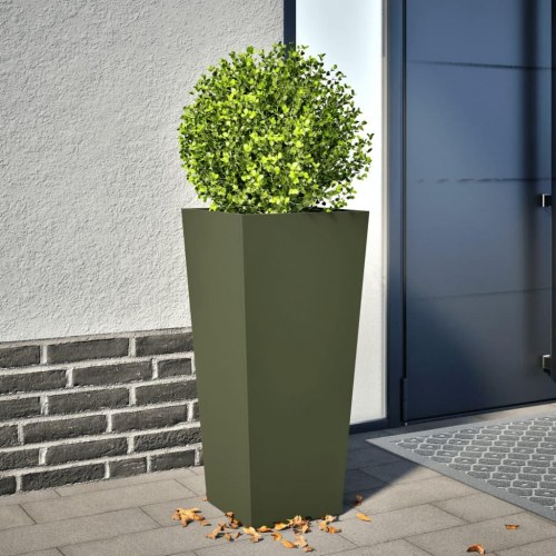Plantekrukker 2 stk. 35 x 35 x 75 cm - olivengrøn