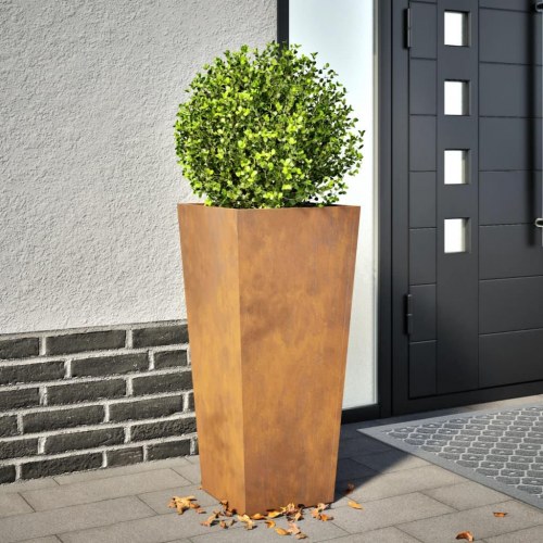 Havekrukke i cortenstål 35 x 35 x 75 cm