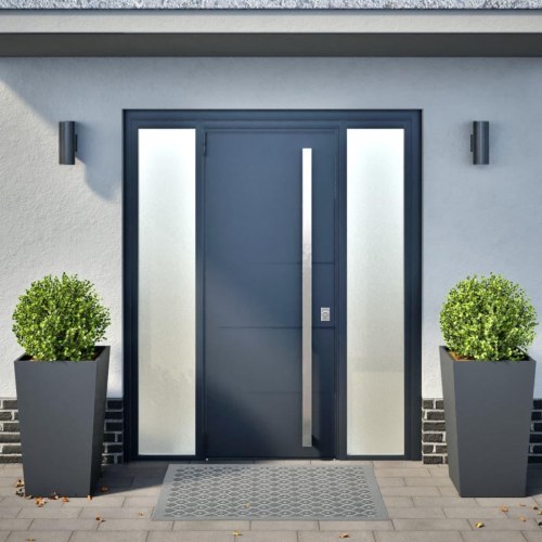 Plantekrukker 2 stk. 45x45x75 cm stål antracitgrå