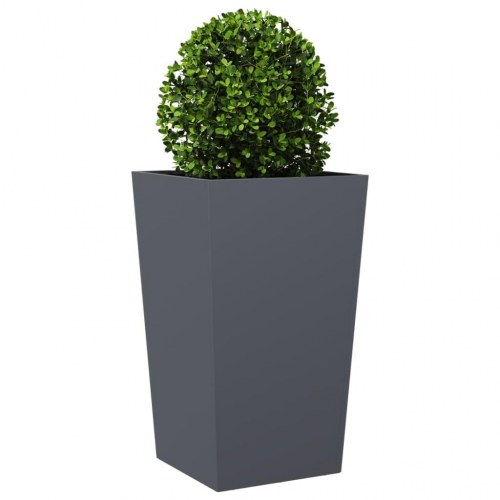 Plantekrukker 2 stk. 45x45x75 cm stål antracitgrå