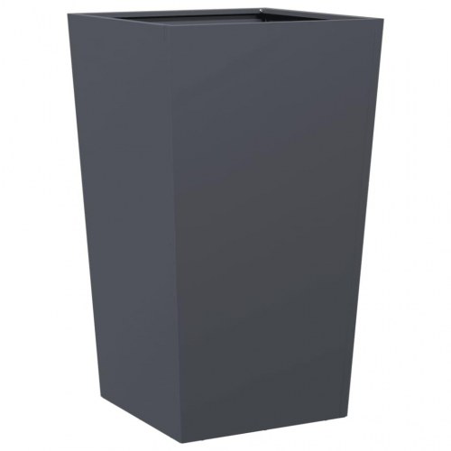 Plantekrukker 2 stk. 45x45x75 cm stål antracitgrå