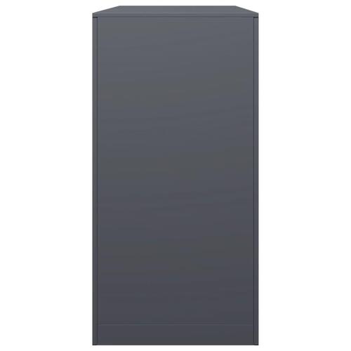 Brændestativ 100x40x80 cm stål antracitgrå